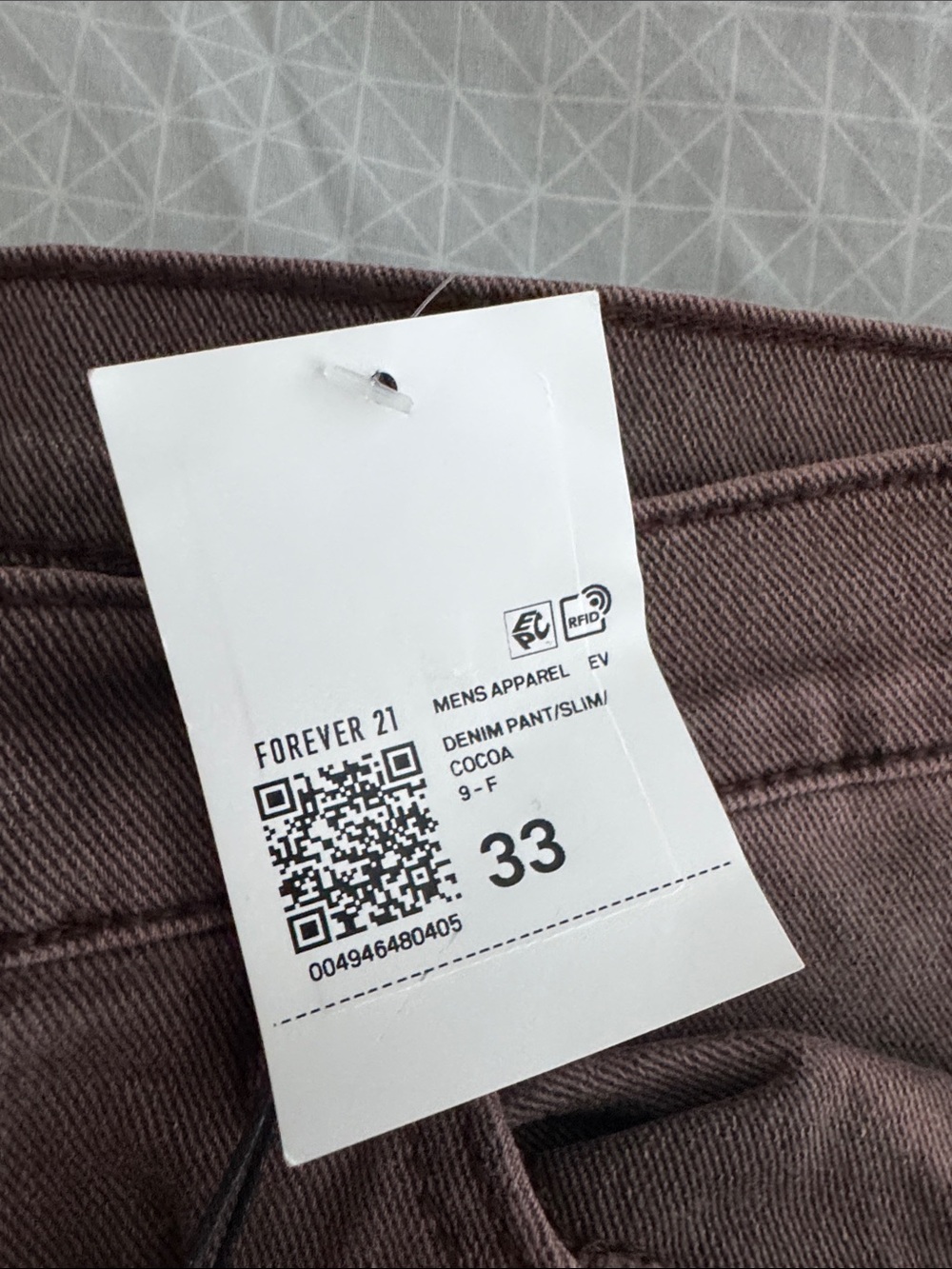 Forever 21 Slim Denim Pants in Cocoa Brown